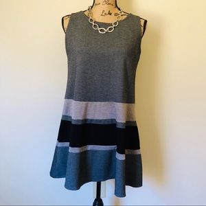 Hem & Thread Career Dress Grey & Black Size Large